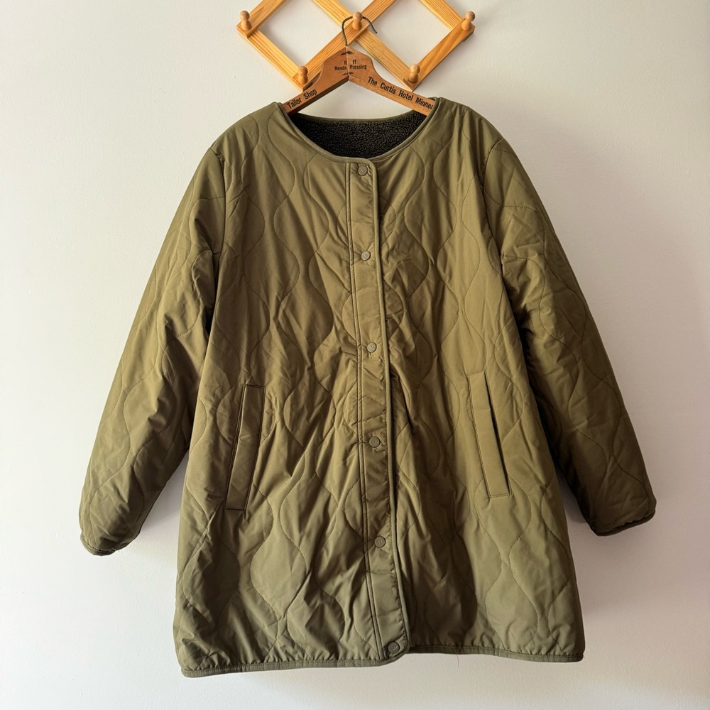 Koolaburra by UGG Reversible Sherpa Military Liner Quilted Jacket